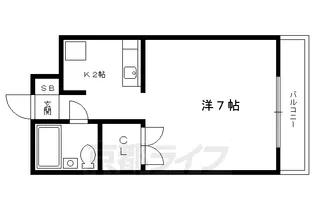 ベレビューハウス北白川【101号室】の間取り