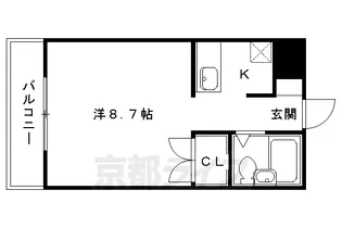 ベレビューハウス北白川【103号室】の間取り