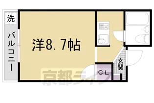 ベレビューハウス北白川【203号室】の間取り