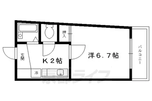 京都府京都市北区紫竹大門町【マンション】の間取り