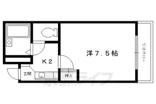 京都府京都市北区紫竹大門町【マンション】の間取り