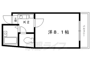 京都府京都市北区紫竹大門町【マンション】の間取り