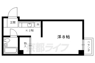 京都府京都市上京区御所八幡町【マンション】の間取り