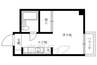 京都府京都市上京区御所八幡町【マンション】の間取り