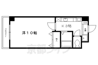 ジャルディーノ水垣【303号室】の間取り