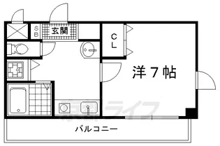 クラウンハイム京都北大路【3階】の間取り
