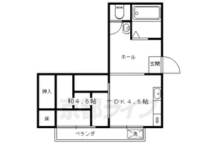 京都府京都市北区平野桜木町【マンション】の間取り