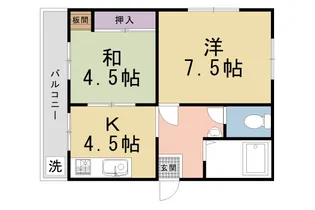 マンションジュネス【2階】の間取り