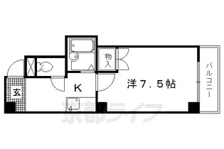 ハイツ中御門【303号室】の間取り