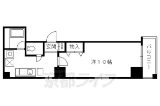 カーサ・デ・古都【3A号室】の間取り