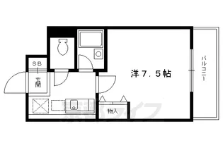 カーサ・デ・古都【3B号室】の間取り