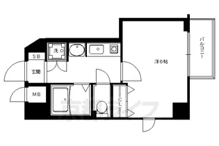 プレサンス京都御所東【505号室】の間取り