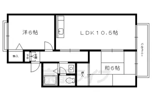 セジュールロゼット【206号室】の間取り