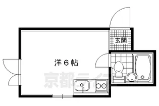セゾン衣笠【203号室】の間取り