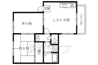 アルム法勝寺【1階】の間取り