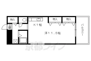「ニューシャトー西洞院」【5階】の間取り