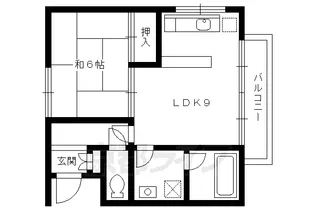 レジデンス了以苑【208号室】の間取り