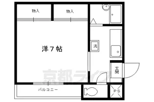 ドメーヌ新町【102号室】の間取り
