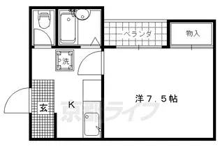 ドメーヌ新町【406号室】の間取り