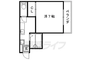ドメーヌ新町【405号室】の間取り