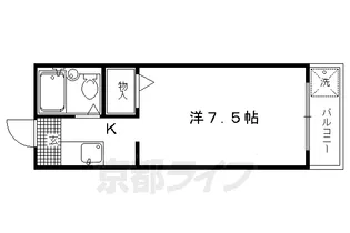 京都府京都市上京区新烏丸頭町【マンション】の間取り