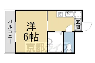 京都府京都市上京区茶屋町【マンション】の間取り