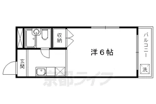 京都府京都市左京区一乗寺向畑町【マンション】の間取り