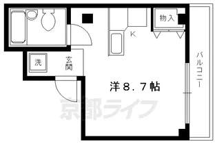 京都府京都市北区小山北大野町【マンション】の間取り