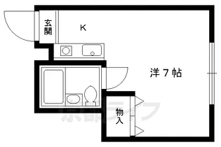 プチ下立売【101号室】の間取り