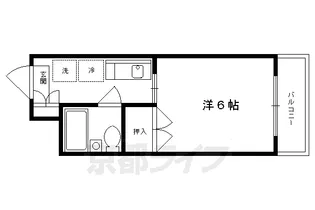 京都府京都市左京区下鴨貴船町【マンション】の間取り