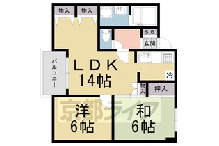 京都府京都市上京区新烏丸頭町【マンション】の間取り