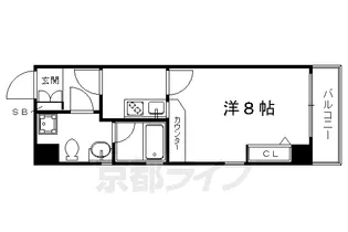 京都府京都市上京区新烏丸通丸太町上る錦砂町【マンション】の間取り