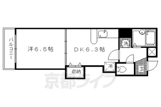 アブレスト今出川【703号室】の間取り