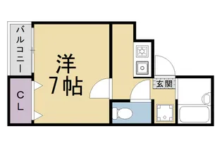 京都府京都市北区上賀茂豊田町【マンション】の間取り