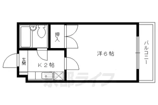 京都府京都市北区紫竹下緑町【マンション】の間取り