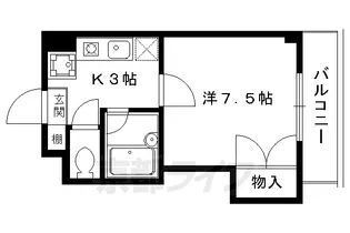 ヴェルメゾン北大路【502号室】の間取り