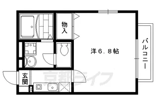 京都府京都市北区紫野北舟岡町【アパート】の間取り