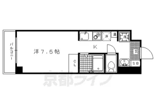 ル・ブロ・ピュール鞍馬口【3階】の間取り