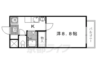 ソレアード北山【201号室】の間取り