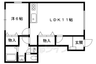 ルネ紫野【102号室】の間取り