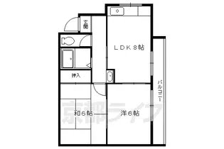 シャトレ修学院【303号室】の間取り