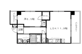 インベスト京都白川【508号室】の間取り
