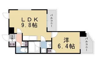 プラネシア星の子京都御所【704号室】の間取り