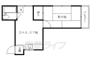 ハイツ やまざき【201号室】の間取り