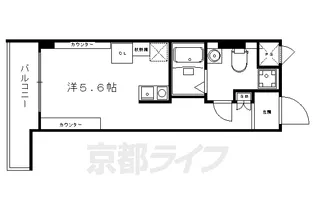 コスモL下鴨【304RV号室】の間取り