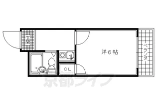 京都府京都市上京区若宮竪町【マンション】の間取り