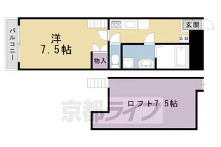 PLUS ONE衣笠【1F号室】の間取り