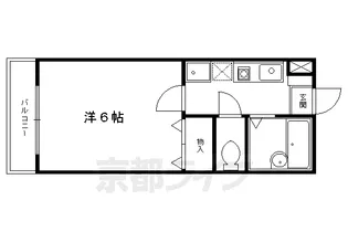 京都府京都市北区衣笠西馬場町【マンション】の間取り