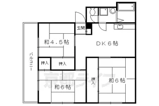 グレーシー高野【405号室】の間取り