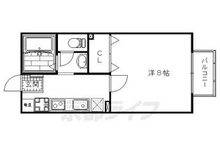 リバー西賀茂【201号室】の間取り